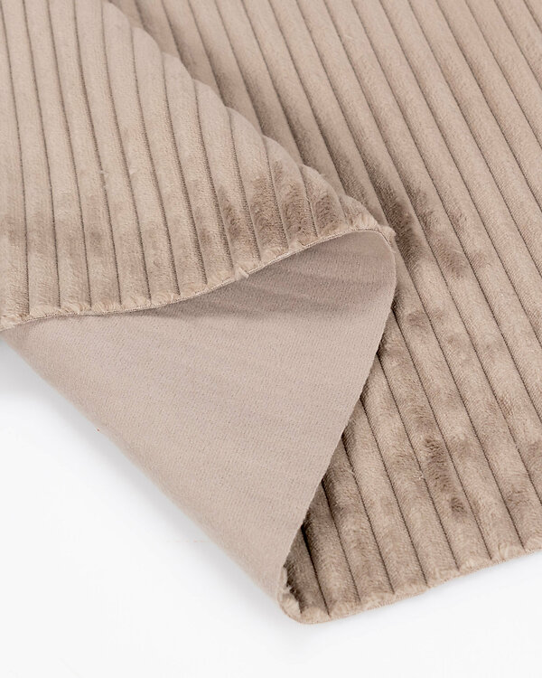 Tissu d'ameublement - velours côtelé "Manchester - Maxi" (taupe)