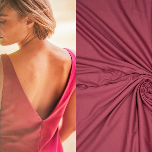 Twill de viscose mélangée - stretch "Soft - Laleh/Fibre Mood" (baie)
