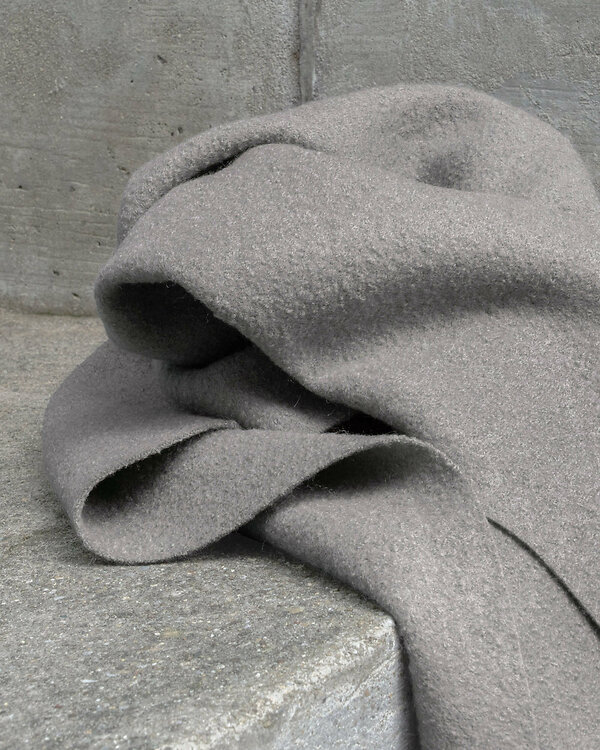Laine bouillie "Samira" (gris chaud)