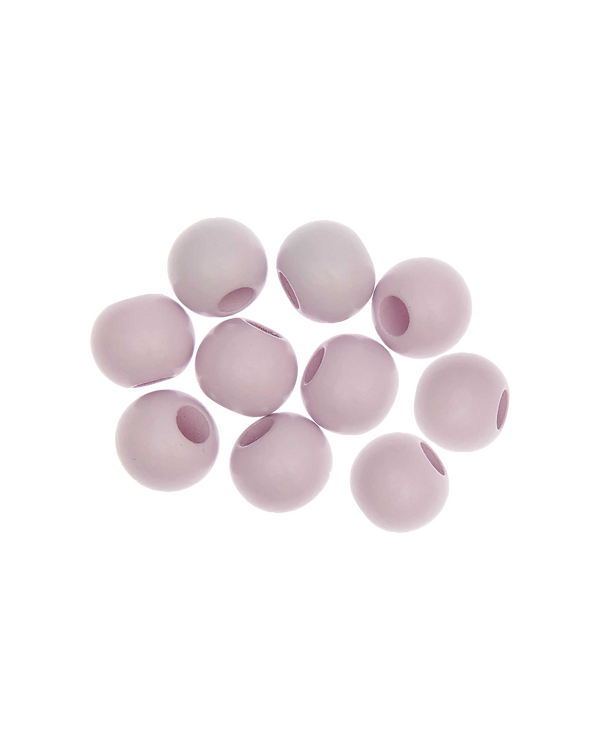 Perles en bois "Macramé" Ø 20 mm - 10 pièces (rose) de RICO DESIGN