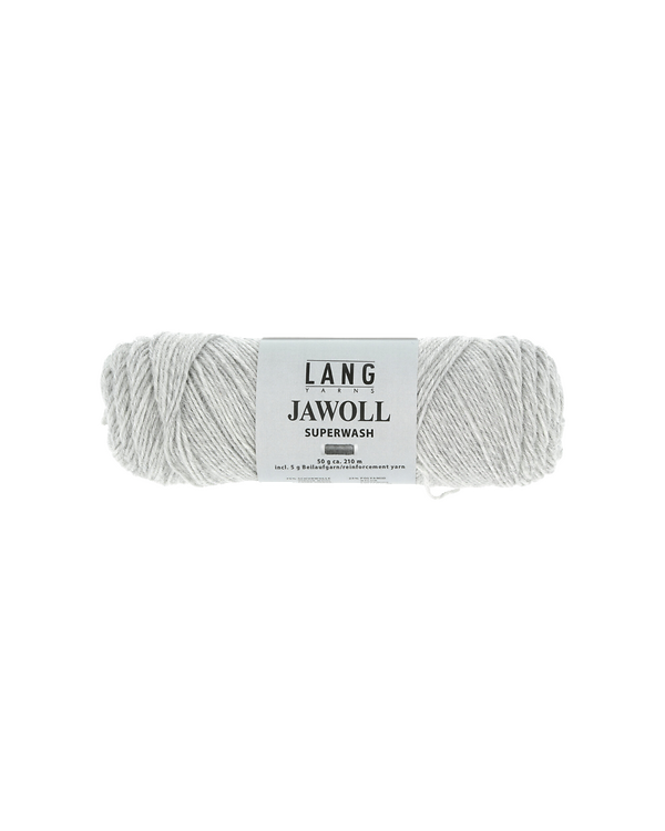 LANG Yarns JAWOLL 83 – laine pour chaussettes superwash (0023/gris clair chiné)