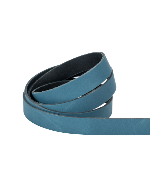 Sangle en cuir ''Altea - Used Look'' - 19 mm (bleu denim/noir)