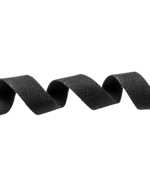 Ruban de tablier coton "Motif à chevrons" - 15/20/25/30 mm (noir)