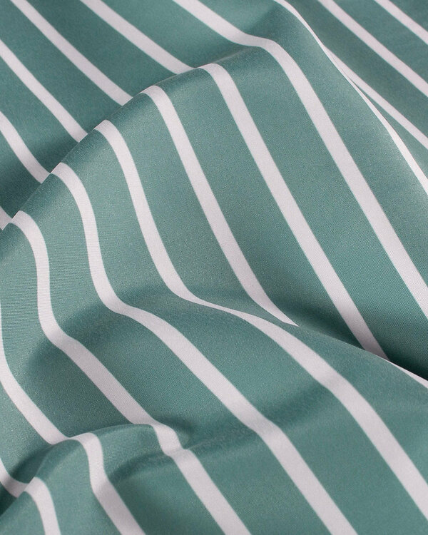 Tissu pour shorts de bain Recycling - non élastique "Rayures" (bleu mer-blanc)