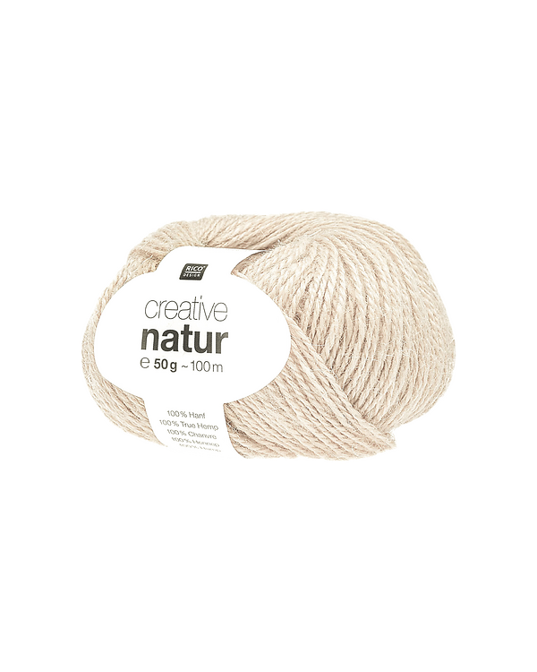 Fil de chanvre - Rico Creative Natur (crème)