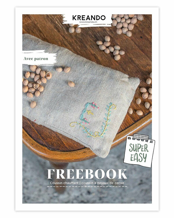 Tuto gratuit PDF - Couture - Coussin chauffant/coussin à noyaux de cerise de KREANDO (français)