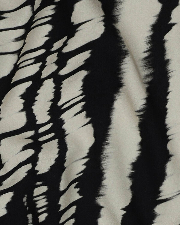 Viscose "Batik/Lines" (noir/écru)