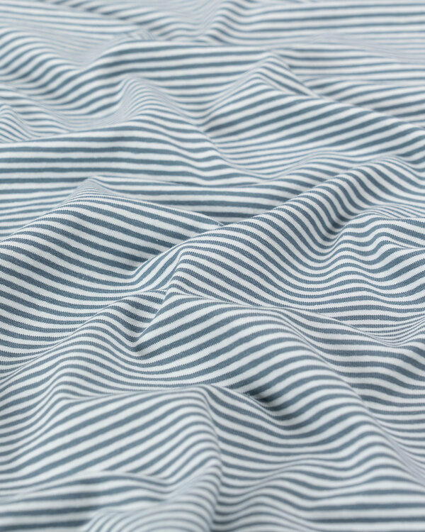 Jersey de coton "Rayures mini" (bleu denim/blanc)