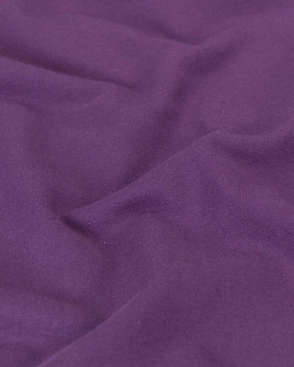 Sweat de coton bio - uni "Soft Alva" (aubergine)