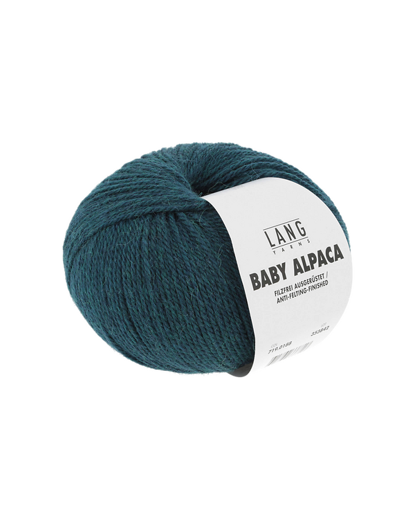 LANG Yarns BABY ALPACA - laine d'alpaga (0188/pétrole foncé mélange)