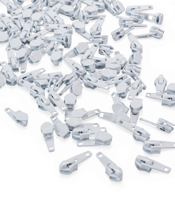 200 zips/curseurs trapèzes - pour fermeture éclair "Basic" moyenne (501 blanc) de YKK