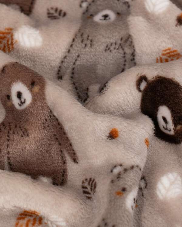 Polaire wellness "doubleface/Ours" (gris-brun/blanc)