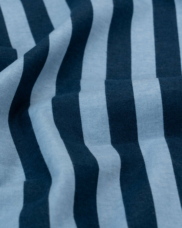 Flanelle coton "Rayures" (bleu clair/bleu foncé)