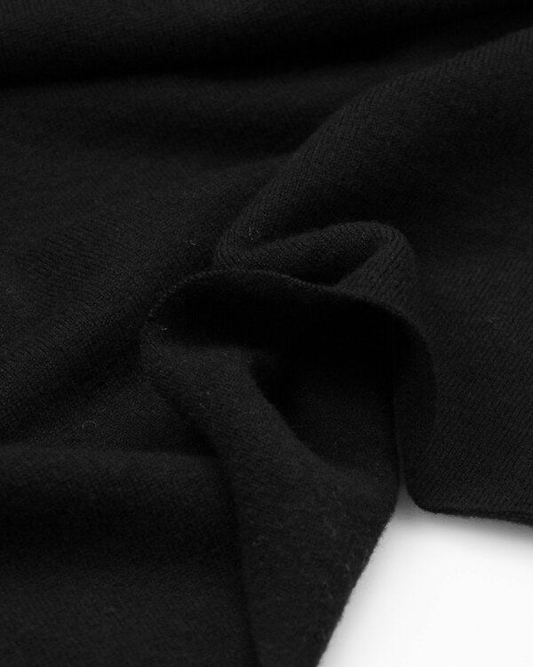 Fine maille de laine mérinos "Cashmere Feelings" (noir)