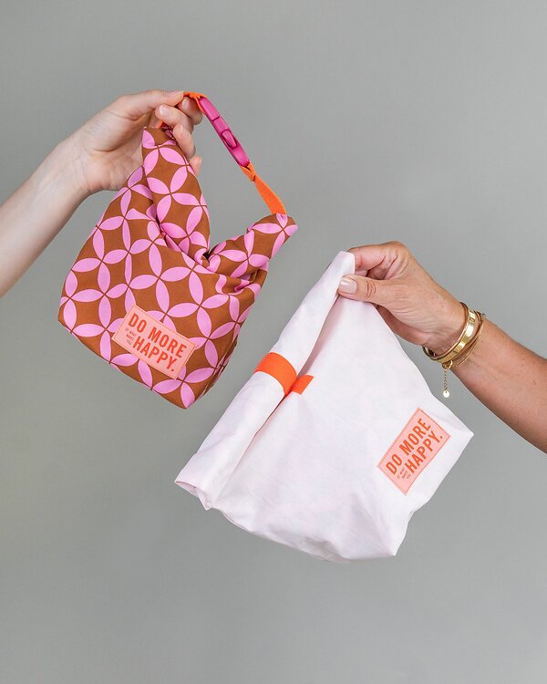 Set couture - Duo de wet bags COMIDA "Retro" en coton enduit