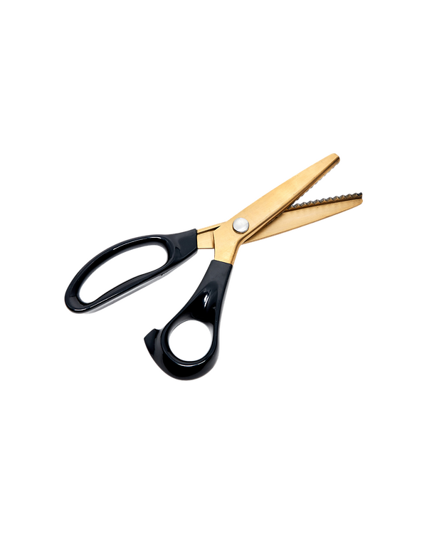 Ciseaux cranteurs "Zigzag" 23.5 cm (noir/dorés) de Hemline Gold