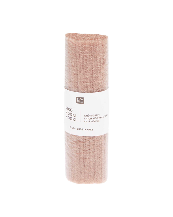 Rico Hooki Hooki Fil à nouer 13 cm - 200 pces (323/vieux rose)