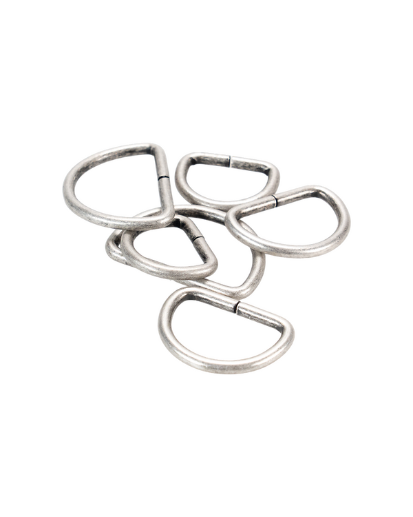 Anneau en D "Orvieto" - 25/30/40 mm (argent antique) de KREANDO