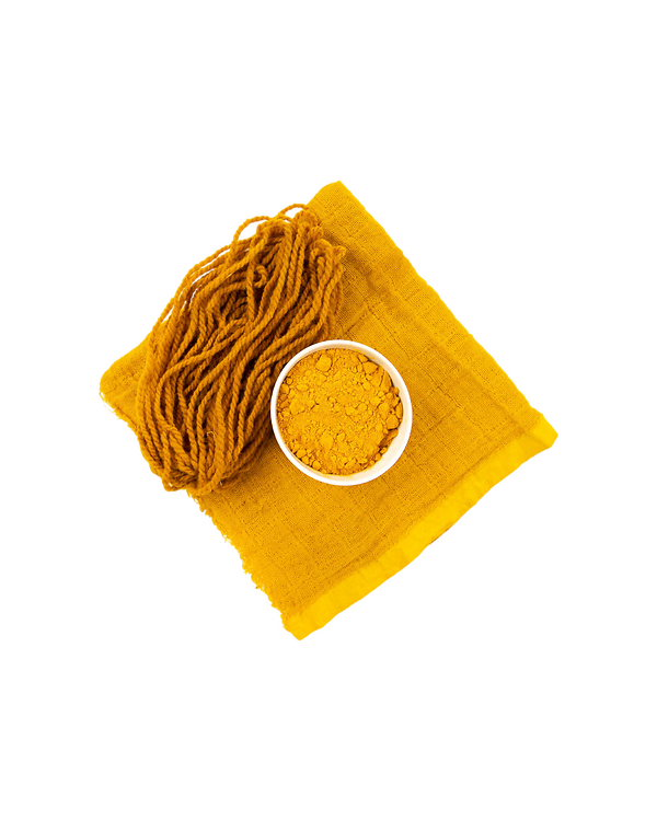 Teinture végétale/Teinture textiles "Poudre de curcuma" (jaune soleil) de Kremer Pigmente