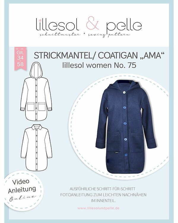 Patron - Manteau pour femmes "Ama n° 75" (34-58) de lillesol & pelle (allemand)