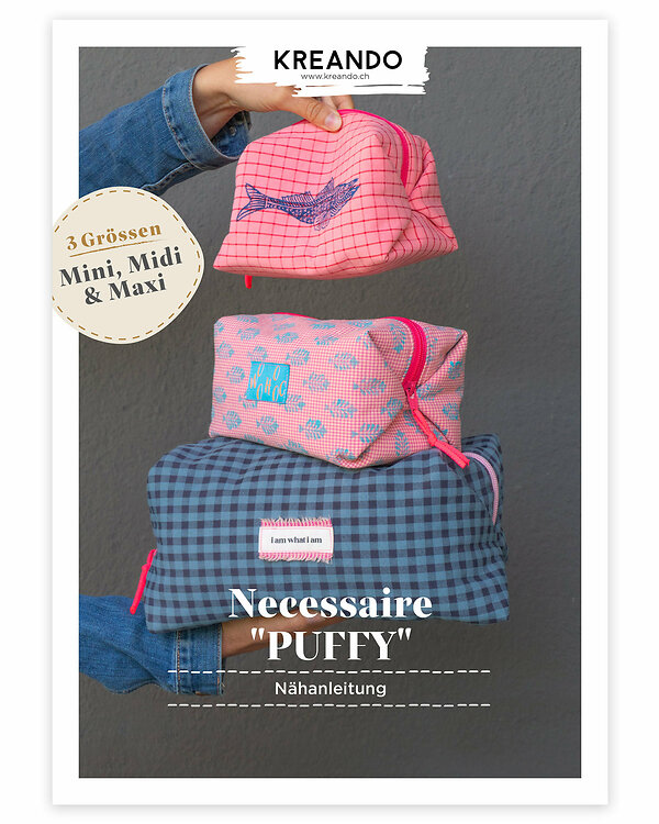 Instructions trousse de toilette "PUFFY" Mini, Midi & Maxi de KREANDO