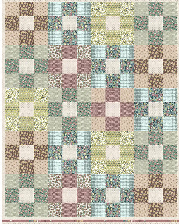 Panneau en coton quilt "Bread & Butter" (multicolore) de la blu
