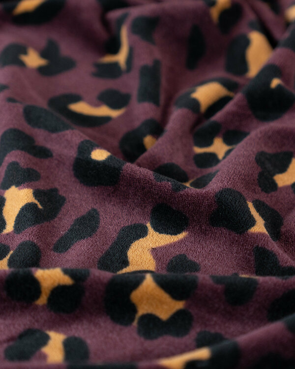 Nicki coton "Léopard" (prune-beige/noir)