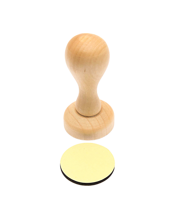 Poignée en bois pour tampons - rond 4 cm (nature) de RICO DESIGN