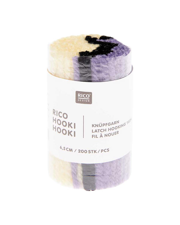 Rico Hooki Hooki Fil à nouer 6,5 cm "Marmor" - 200 pces (339/jaune clair)