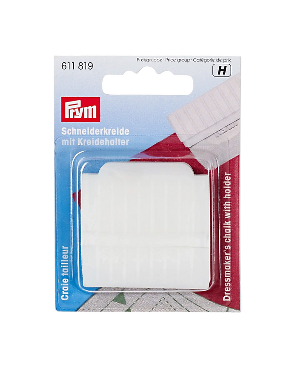 PRYM Craie de couturier avec support et aiguiseur (blanc) 611819
