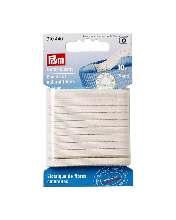 PRYM Élastique de fibres naturelles 5 mm - 10 m (blanc cassé) 910440