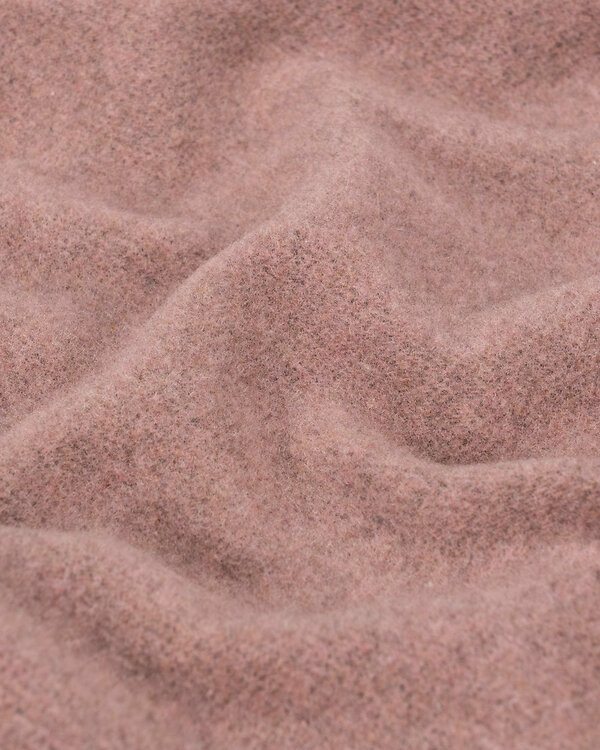 Tissu manteau double face en mélange de laine "Duveteux - Mélange" (rose chiné/taupe)