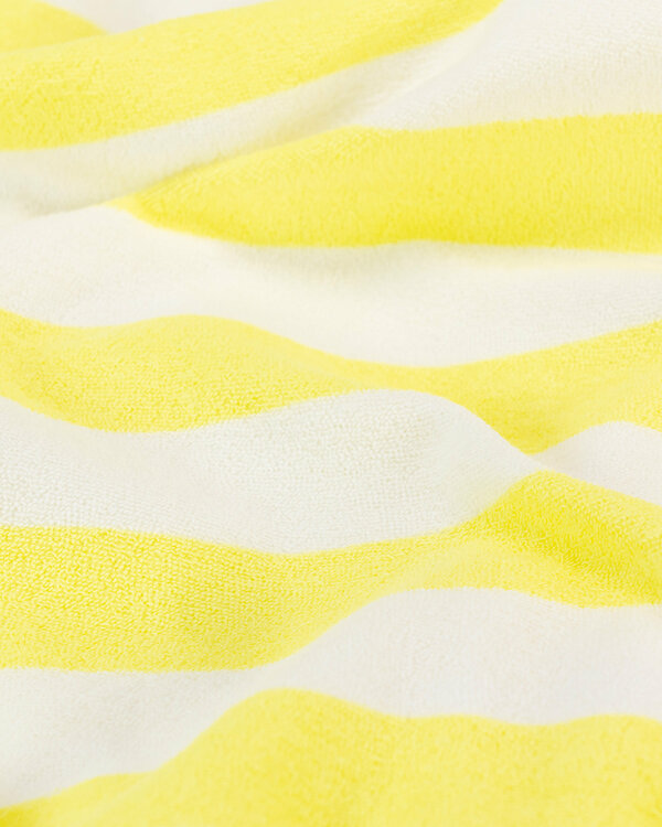 Jersey éponge en coton "rayes" (jaune citron/blanc)