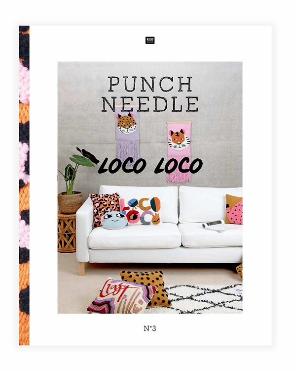 Livre "Punch Needle - n° 3 Loco Loco" de Rico Design (allemand/français/anglais)