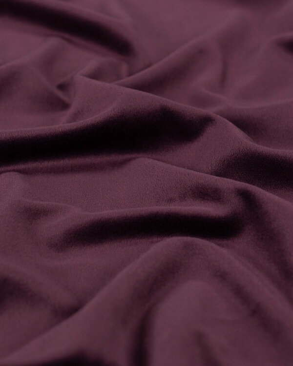 Velours éponge stretch "Nicki - Cozy" (aubergine)