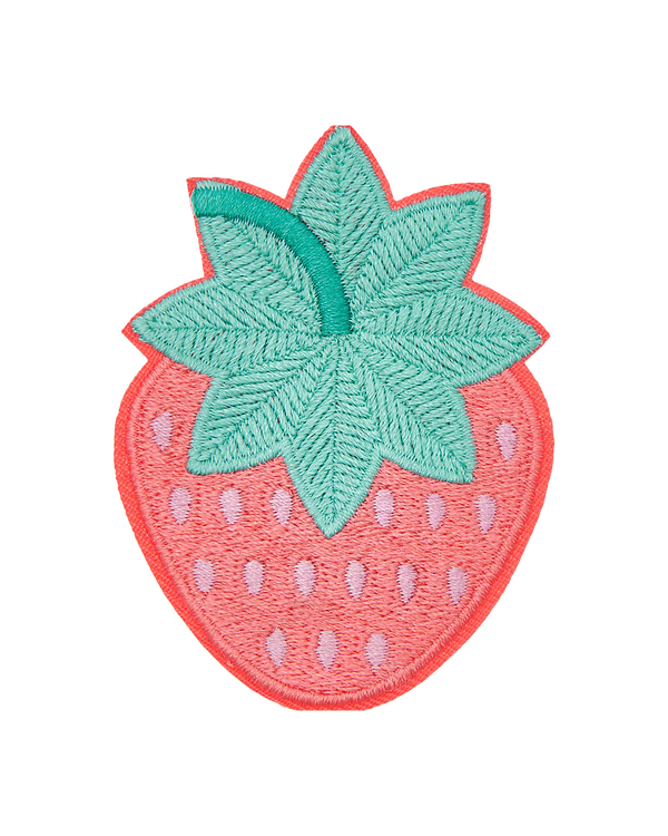 Patch thermocollant "Fraise" (rouge clair-vert) de RICO DESIGN