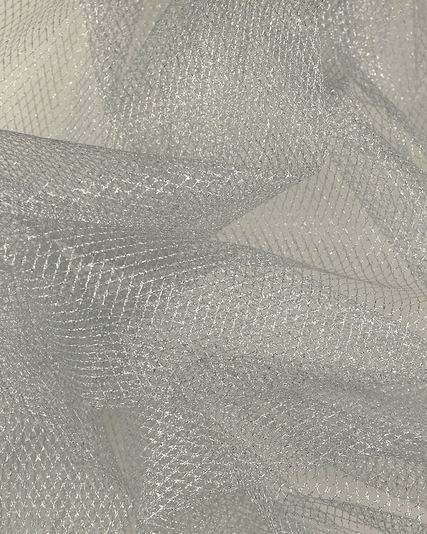 Tissu tulle "Paillettes" (argenté)
