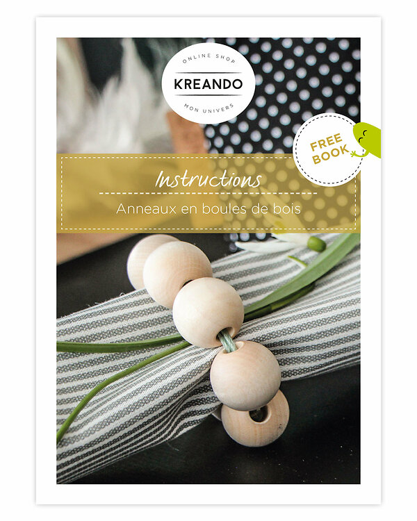 Tuto gratuit PDF - Bricolage - Ronds de serviette en perles de bois de KREANDO (français)