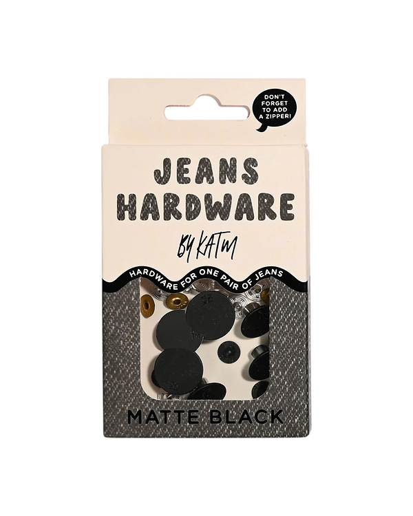 Boutons et rivets pour jean "Jeans Hardware Kit" (noir mat) de KYLIE AND THE MA