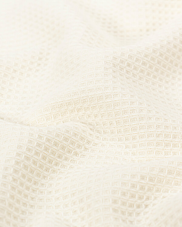 Tissu nid d'abeille/éponge coton "Mare" (écru)