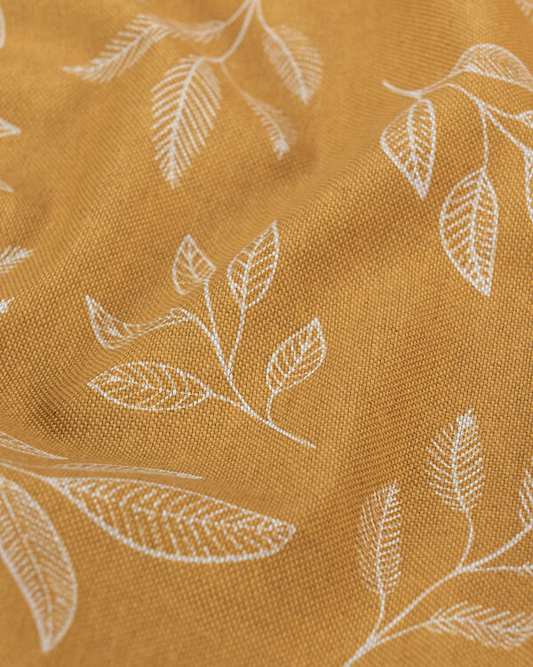 Canvas de coton "Linenlook - Feuilles & Branches" (ocre-lin)