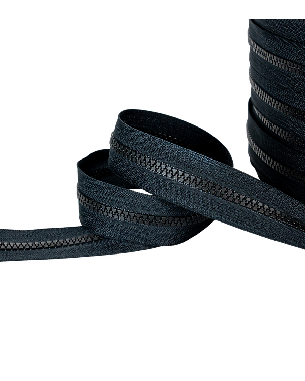 Fermeture à glissière à dents en plastiques - au mètre "Vislon®" 5 mm (580 noir) de YKK