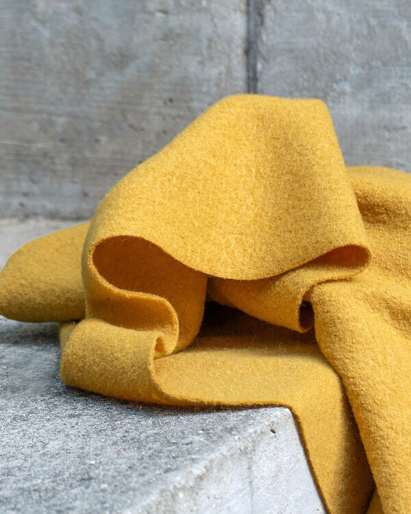 Laine bouillie "Samira" (jaune moutarde)