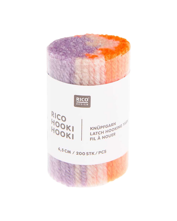Rico Hooki Hooki Fil à nouer 6,5 cm "Marmor" - 200 pces (337/lilas 2)