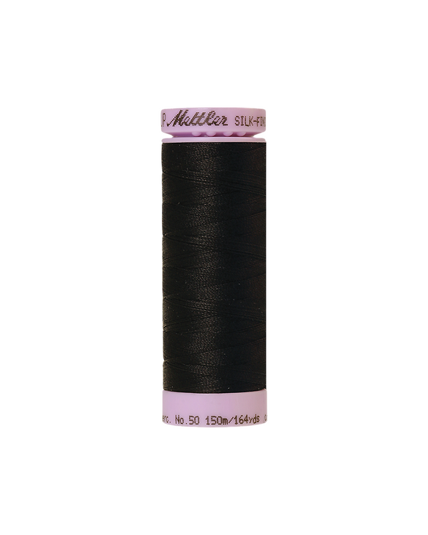 Mettler - fil à coudre et à quilter "Silk - Finish Cotton 50", bobine de 150 m (4000/noir)