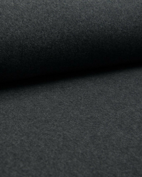 Fleece Bio-Baumwolle - "uni" (dunkelgrau meliert)