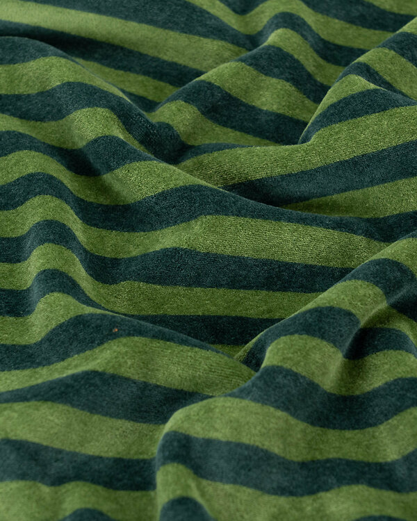 Nicki coton "Retro Wave / Rayures" (vert foncé-vert)