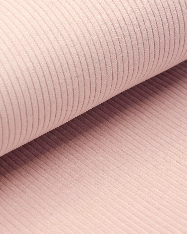 Velours côtelé à grosses côtes en coton "washed" (rose pastel)
