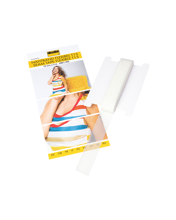 Vlieseline "Support droit fil extensible T15" - carton à 15 mm x 5 m (blanc)
