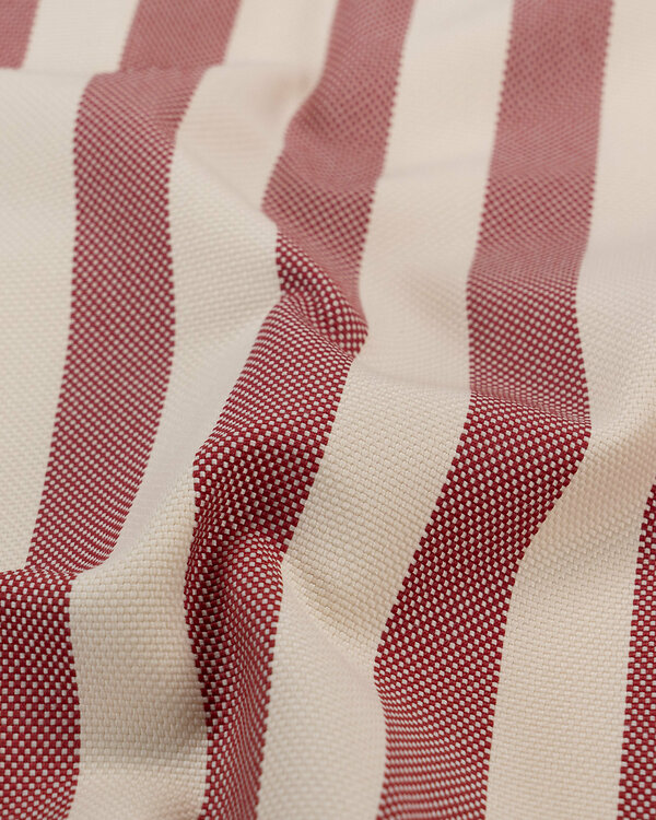 Tissu d'ameublement outdoor "Lido Lounge/Rayures" (crème/bordeaux)